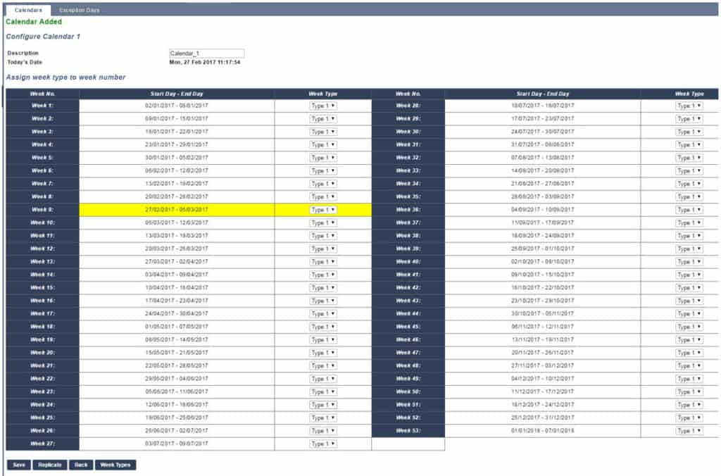 Calendars How to automate access and control in SPC Vanderbilt SPC