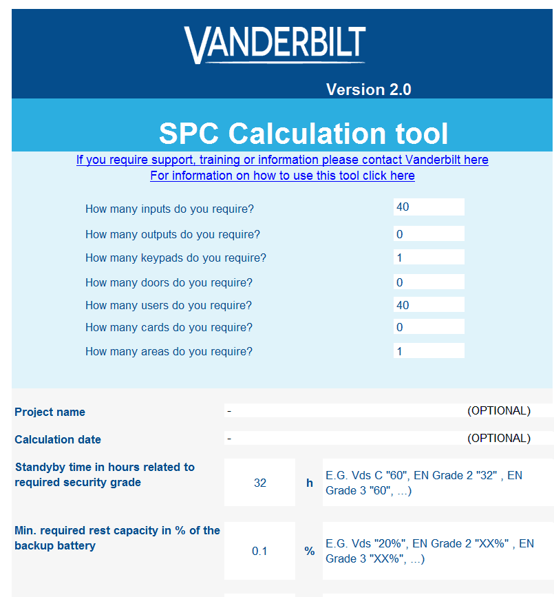 SPC Calculator Specify your intrusion security system with ease